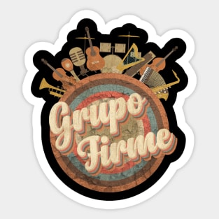 Music Tour Vintage Retro Style // Grupo Firme Sticker